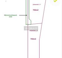 Predaj, pozemok pre rodinný dom   750 m2 Dulova Ves - Plán pozemkov na bývanie v Dulovej Vsi, s prístupovou cestou a rozlohou 750 m².