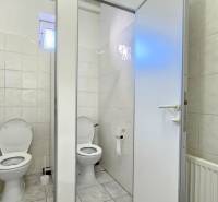 VIACÚČELOVÁ BUDOVA - OBJEKT KOLKÁREŇ - TURČIANSKA, BRATISLAVA - Dve toalety s dlažbou a oknom na ulici Turčianska, budova s overeným čistým interiérom.