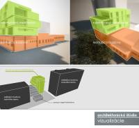 VIACÚČELOVÁ BUDOVA - OBJEKT KOLKÁREŇ - TURČIANSKA, BRATISLAVA - Vizualizácia ukazuje návrh nadstavby na existujúcu budovu na ulici Turčianska.