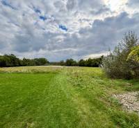 Na PREDAJ | investičný pozemok | Rusovce | výborná poloha - Zelená plocha a obloha s oblakmi pri Developerských pozemkoch na Pri Pieskovom Hone v Rusovciach.