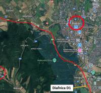 Rokycany – 70.000 m2 LESNÝ POZEMOK v podiele 1/1 - Satelitná mapa okolia Prešova s označenými poľnohospodárskymi a lesnými pozemkami, diaľnica D1.