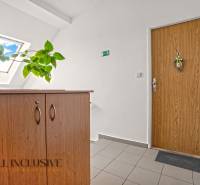 NA PREDAJ 2-IZBOVÝ BYT S 2 BALKÓNMI, DUNAJSKÁ STREDA - Vstup do 2-izbového bytu s drevenou skriňou a kvetinou na podlahe s dekorom dreva.