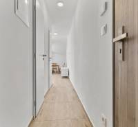 OPAL - NOVÝ a KOMPLETNE ZARIADENÝ 2,5-izbový byt s LODŽIOU a PARKOVANÍ - Chodba s podlahou s dreveným dekorom vedie k jedálenskému kútu v 2-izbovom byte.