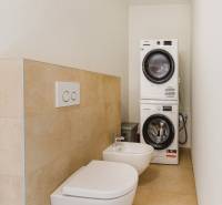 PREDAJ  kompletne prerobený 3 izbový rodinný dom, Nitra - centrum - Kúpeľňa v rodinnom dome s práčkou, sušičkou, bidetom a toaletou.