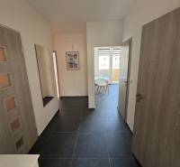 3 izbový zrekonštruovaný byt na prenájom - Martin - Vstupná chodba v 3-izbovom byte s tmavou podlahou a svetlými stenami.