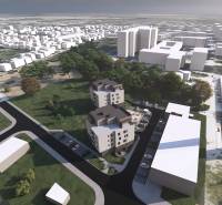 NOVOSTAVBA -2 izbový byt s komorou, na predaj  Galanta - Letecký pohľad na novú budovu na Športovej ulici v Galante.