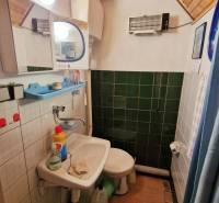 Útulná chata polosamota Tále Nízke Tatry - Kúpeľňa v chate s umývadlom, toaletou a podlahou s dreveným dekorom.