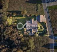 Exkluzívny rodinný dom, Veľká Lomnica, okres Kežmarok - Rodinný dom vo Veľkej Lomnici obklopený zeleňou, s príjazdovou cestou a stromami.