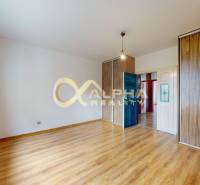 Prenájom: 4 izbový byt s loggiou, sídlisko Mier, Sp.N.Ves - Izba v 4-izbovom byte s podlahou s dreveným dekorom a veľkou skriňou.