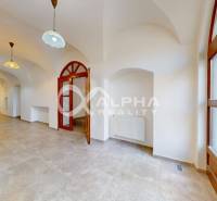 Polyfunkčný priestor na predaj, 66,5m2+pivnica 38m2, Zimná ul., Spišsk - Obchodné priestory s klenutým stropom, bielymi stenami a keramickou podlahou.