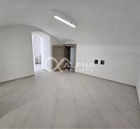 Prenájom obchodných priestorov, 268m2, Letná ulica, Spišská Nová Ves - Obchodné priestory s klenutým stropom a svetlými stenami, podlaha s dreveným dekorom.