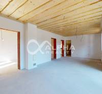 3i apartmány, Poráčska dolina, okres Spišská Nová Ves - Priestranný interiér Rekreačného apartmánu s dreveným stropom a veľkými oknami.