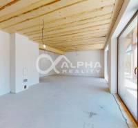 2i apartmány, Poráčska dolina, okres Spišská Nová Ves - Priestranný interiér Rekreačného apartmánu s veľkými oknami a dreveným stropom.