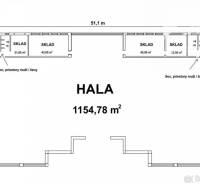 Vám ponúka do PRENÁJMU priestranné a slnečné ob - Pôdorys obchodných priestorov obsahuje sklady a sociálne zariadenia.