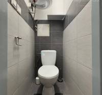 Vám ponúka exkluzívne na predaj moderný, komple - Toaleta v 1-izbovom byte s ohrievačom na stene, jednoduchý dizajn a úložný priestor.