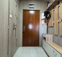 Vám ponúka exkluzívne na predaj moderný, komple - Chodba v 1-izbovom byte so vstavaným nábytkom a dlažbou na podlahe.