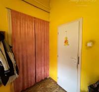 Reality KOMPLEX Vám ponúka EXKLUZÍVNE na predaj rodinný dom, ktorý sa  - Predsieň v rodinnom dome s pestro žltými stenami a podlahou s dreveným dekorom.