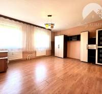 Ponúka na PREDAJ 1 izbový byt v Komárne - Svetlá izba v 1-izbovom byte s policovou skriňou a podlahou s dreveným dekorom.