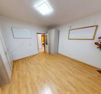 NAJLACNEJŠÍ 3- izbový byt v Topoľčanoch, neďaleko ZKW - Izba v 3-izbovom byte so skriňami, kvetinovou dekoráciou a podlahou s dreveným dekorom.