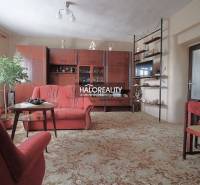 Predaj, rodinný dom Veľký Kýr, šesťizbový s garážou ... - Obývačka v rodinnom dome s kreslami, vitrínou a kobercom.