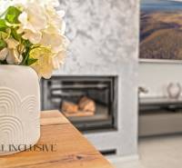 ALL INCLUSIVE I NOVOSTAVBA 4- IZBOVÝ RD SMART HOME - MOSTOVÁ (GA) - Váza s kvetmi na stole, podlaha s dreveným dekorom, krb v rodinnom dome.