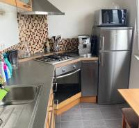 NA PRENÁJOM ÚTULNÝ 1-IZBOVÝ BYT, ČIASTOČNÁ REK., KAROLA ADLERA, BA - Kuchynská linka, mozaikový obklad, spotrebiče, podlaha s dreveným dekorom, 1-izbový byt.