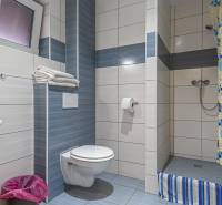 Predaj Exkluzívna ponuka elegantného penziónu s hostincom - Kúpeľňa v Hoteloch a penziónoch s toaletou, sprchou a farebnými obkladačkami.
