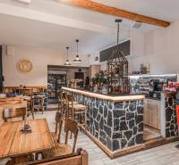 Predaj Exkluzívna ponuka elegantného penziónu s hostincom - Reštaurácia v Hoteloch a penziónoch s kamenným barom a dreveným dekorom.