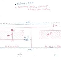 Piešťany - 15 minút smer TO pekný pozemok zaradený v ÚP - Plán rozdelenia stavebných pozemkov na bývanie v Nitrianskej Blatnici so zakreslením metrov štvorcových.