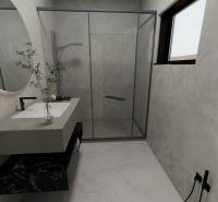 NOVOSTAVBA  ATRAKTÍVNY 4 I RODINNÝ DOM,650m2 pozemok - Kúpeľňa s umývadlom, sprchovacím kútom a oknom v rodinnom dome.