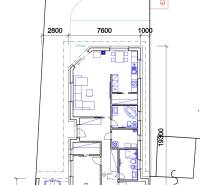 NOVOSTAVBA  ATRAKTÍVNY 4 I RODINNÝ DOM,650m2 pozemok - Návrh zobrazuje pôdorys rodinného domu s garážou a terasou, ideálna architektúra.