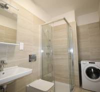 ŠIKOVNÁ GARSÓNKA na PRENÁJOM v CENTRE MESTA na BEZRUČOVEJ ul. - Kúpeľňa v garsónke s umývadlom, sprchovým kútom a práčkou.