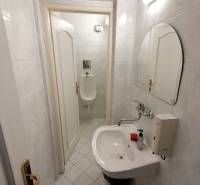 Kancelária na prenájom Martin blízke centrum, plocha 10 m2 - Malá kúpeľňa s umývadlom a pisoárom v kanceláriách.