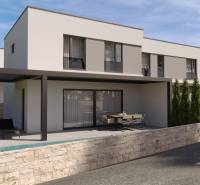 CHORVÁTSKO - Nový apartmánový komplex - MANDRE, ostrov PAG - Moderná budova so záhradou a bazénom, 4-izbový byt v Mandre.