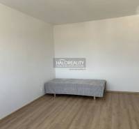 Prenájom, jednoizbový byt Prievidza, Čierne Mesto - ... - Jednoduchá miestnosť v 1-izbovom byte s posteľou a podlahou s dreveným dekorom.