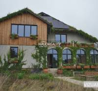 Predaj, rodinný dom Dolný Pial - VO VÝSTAVBE - Rodinný dom v Dolnom Piali s bohatou vegetáciou a solárnymi panelmi na streche.