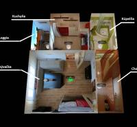 PRIESTRANNÝ 1-IZBOVÝ BYT, 38 M², BANSKÁ BYSTRICA - SITNIANSKA - Pôdorys ukazuje usporiadanie 1-izbového bytu s kuchyňou, obývačkou a kúpeľňou.