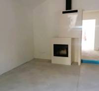 Novostavba- 3i dom s dvorom s nízkou údržbou - Izba v rodinnom dome s krbom a jednoduchou podlahou bez dekoru.