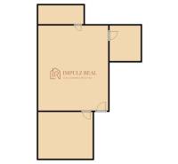 Apartmán, Nová Lesná, 46m2 + balkón, park. miesto, zariadený  - Pôdorys Rekreačného apartmánu pozostáva zo štyroch miestností s dverami a priechodmi.