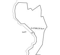 57000 m2 nezkrotného luxusu: Pozemok na výstavbu na pláži na Zanzibare - Náčrt pozemku s rozlohou 57680,39 m² v Kizimkazi pri oceáne.