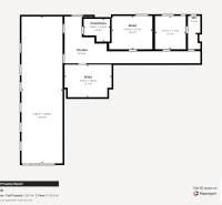 PETRŽALKA -Obchodný priestor v blízkosti električkovej trate na predaj - Pôdorys obchodných priestorov na Beňadickej v Bratislave - Petržalka s viacerými skladmi.