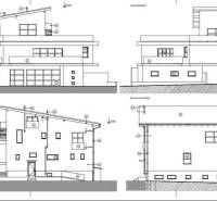 Na predaj ubytovňa / rodinný dom  v Šali  Veči s kapacitou 50 osôb - Architektonický plán budovy v Šali so šikmou strechou a viacerými podlažiami.