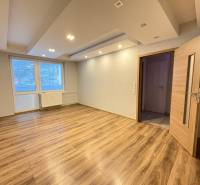 NOVINKA .... Na  predaj 3 izbový byt na sídlisku SNP v Michalovciach - Izba v 3-izbovom byte s podlahou s dreveným dekorom a veľkým oknom.