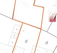 Rodinný dom po čiastočnej rekonštrukcii - Katastrálna mapa rodinného domu v Hajnáčke s vyznačením parcely a okolia.