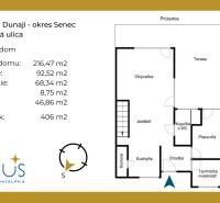 HROZNOVÁ, 4-i RD, 161 m2 – novostavba, krb, klíma, krásna záhrada - Pôdorys rodinného domu na Hroznovú ulicu v Ivanke pri Dunaji s terasou.