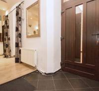 Centrum Košíc - 2-izb.tehlový byt s parkovaním vo dvore - V 2-izbovom byte je vstupná chodba s podlahou s dreveným dekorom a otvorenou kuchyňou.