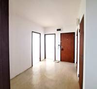 Na Predaj  4-izb. byt, Hornádska 28, Bratislava. - Vstupná hala štvorizbového bytu s podlahou s dreveným dekorom a drevenými dverami.