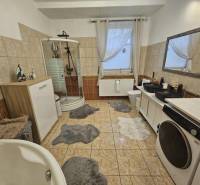 RODINNÝ DOM, HERNÁDKAK, MAĎARSKO - Kúpeľňa v rodinnom dome s vaňou, sprchovým kútom a práčkou.