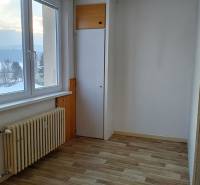 2-izbový byt s lodžiou, Turčianske Teplice - Svetlá miestnosť v 2-izbovom byte s podlahou s dreveným dekorom a radiátorom.