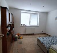 Dom na predaj Nová Ves nad Žitavou, pozemok 732 m2 - Izba v rodinnom dome s posteľou, nábytkom a podlahou s dreveným dekorom.